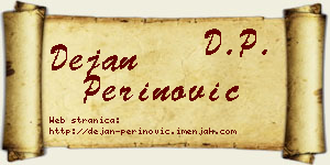 Dejan Perinović vizit kartica